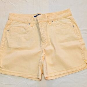 Gloria Vanderbilt The Perfect Fit Women's Size 14 Light Yellow Shorts